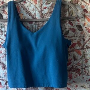 NWOT Athleta Blue Bra Top. Size Large